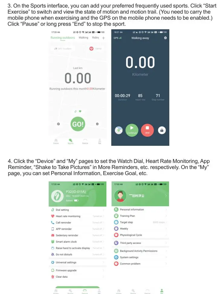 SMART WATCHES P32 Smart Watch Instructions - App Operating Instructions