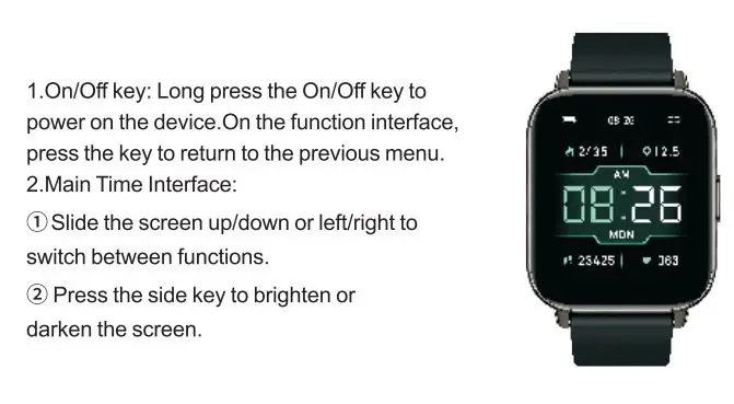 SMART WATCHES P32 Smart Watch Instructions - Main watch