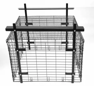 a close up of a cage