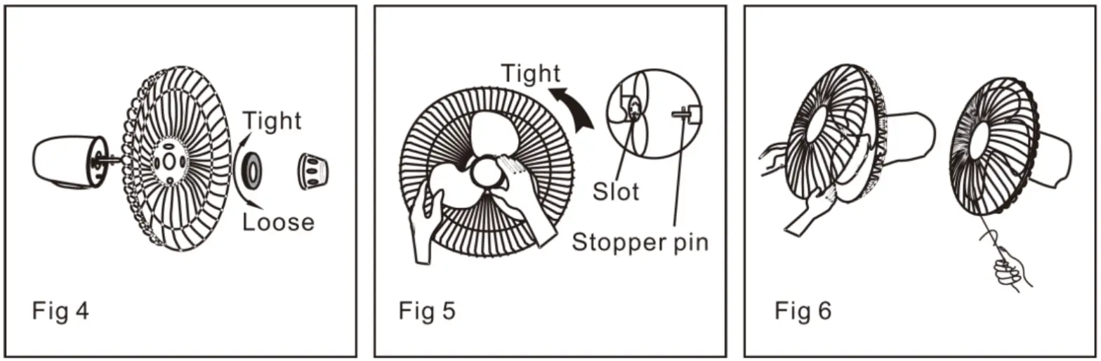ELBA ESF J1656 Stand Fan with Timer - FAN BLADE