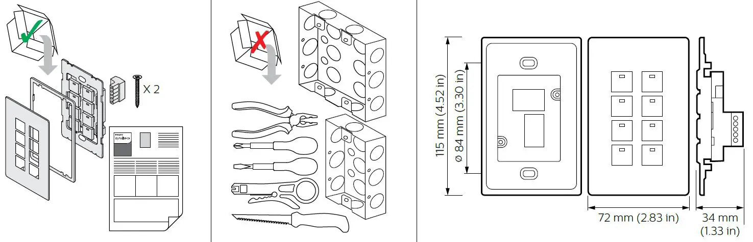 PHILIPS DPNA-SF Classic Series Button Panel fig 1