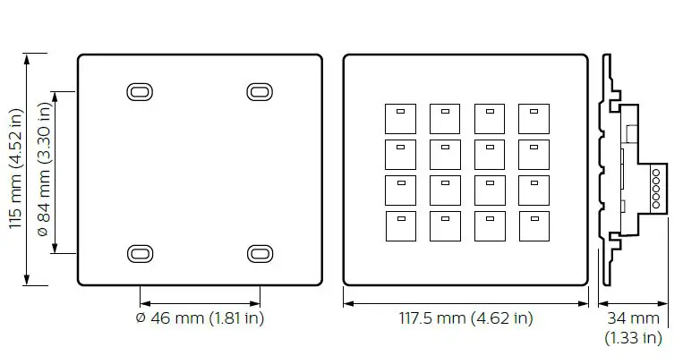 PHILIPS DPNA-SF Classic Series Button Panel fig 2