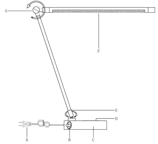 RH TEEN Declan Task Table Lamp with WirelessCharging - cherger