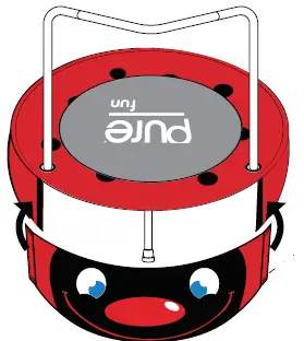 purefun 9024LB 36-Inch Ladybug Kids Trampoline with Handrail FIG15