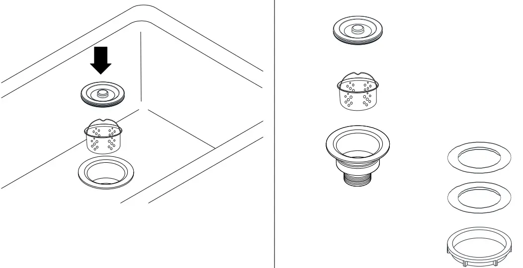KINWELL UC3622A1QLR10 Stainless Steel 36 Inch Single Bowl Farmhouse Apron Workstation Kitchen Sink - Strainer 3