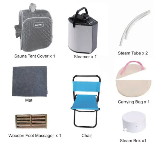 COSTWAY BA7733US Portable Steam Sauna - PAKEG CONTEG