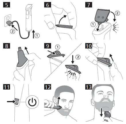 PHILIPS -MG7790-Norelco-Multigroom-Face-Style- Grooming-Trimmer-fig 2