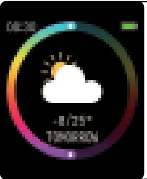 DAS 4 SG60 Smart Watch Black Silicone Strap - Weather