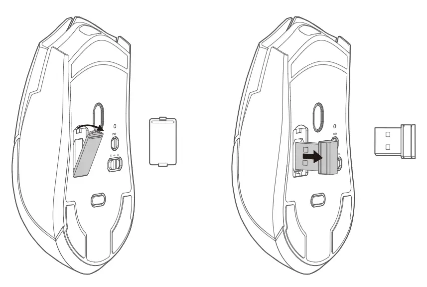 COOLER MASTER MM712 Ultra Light Mouse - parts