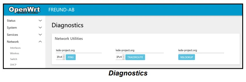 FREUND FE W826 WD H Ethernet Cable - Diagnostics