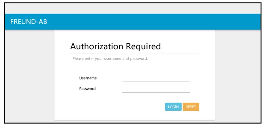FREUND FE W826 WD H Ethernet Cable - Logout