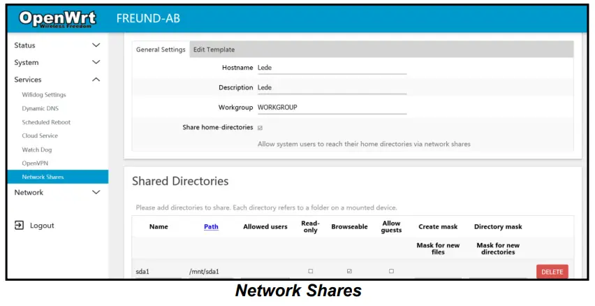 FREUND FE W826 WD H Ethernet Cable - Network Sharing