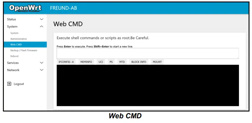FREUND FE W826 WD H Ethernet Cable - Web CMD