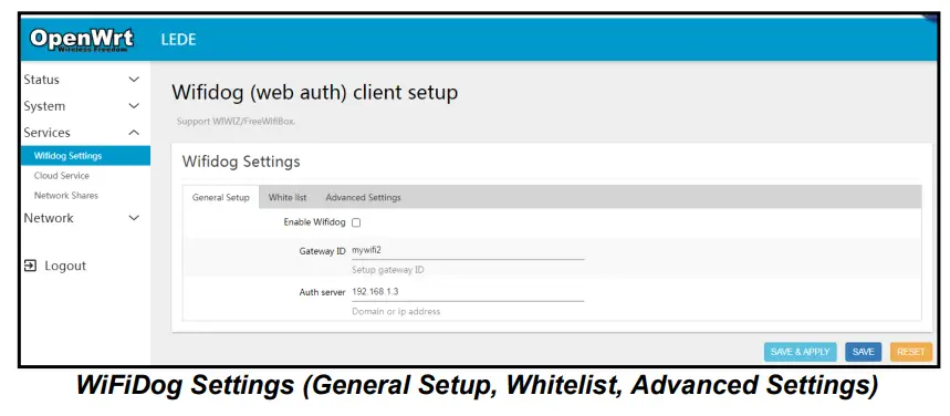 FREUND FE W826 WD H Ethernet Cable - WiFiDog