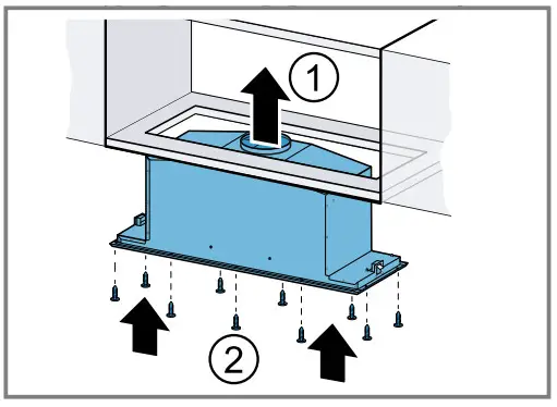 BOSCH DHL785BAU Extractor Hood - Installing the appliance