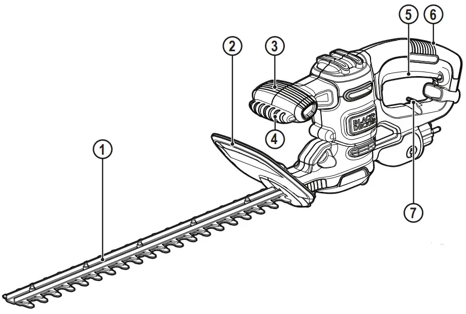 BLACK DECKER BEHT201 45cm 420W Hedge Trimmer -
