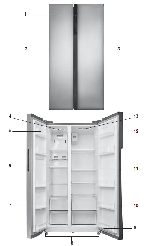 INVENTUM SKV0178R Side By Side Fridge 1
