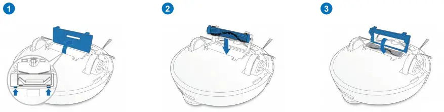 ECOVACS Smart Robotic Vacuum Install the Main Brush Option
