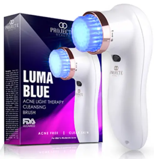 PROJECT E BEAUTY PE719 Luma Blue Acne Light Therapy Cleansing Brush