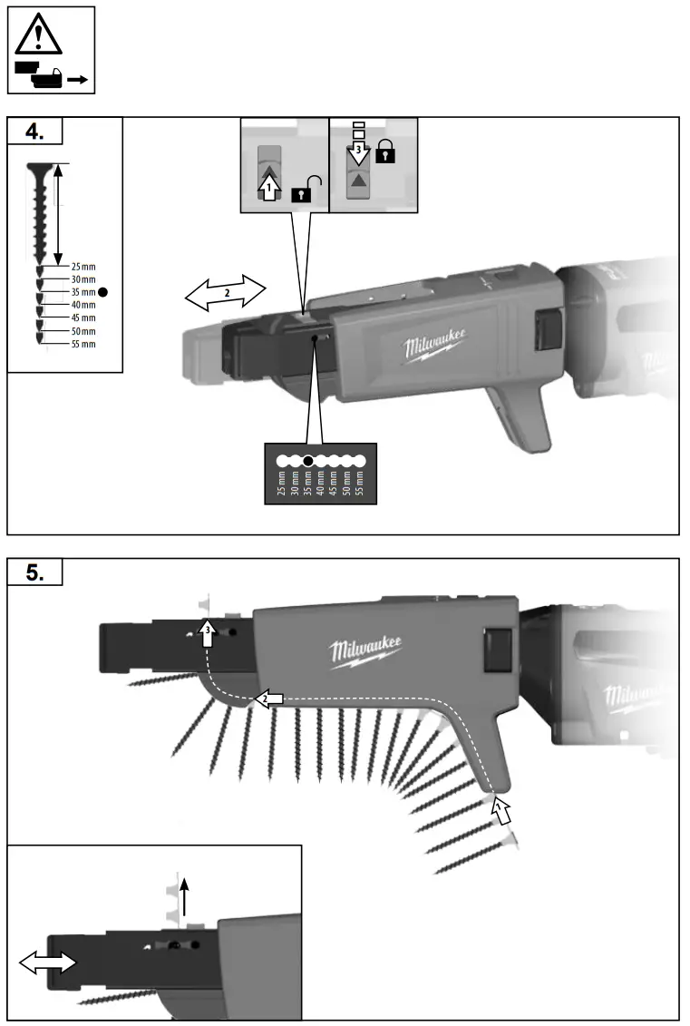 milwaukee CA 55 M18 Fuel Collated Screw Gun - 5