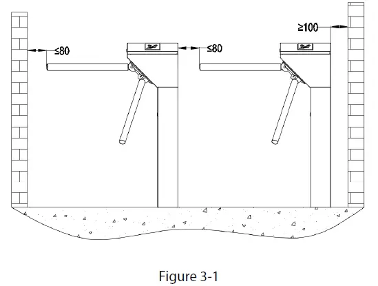 ZKTeco TS1000 Tripod Turnstile fig 6