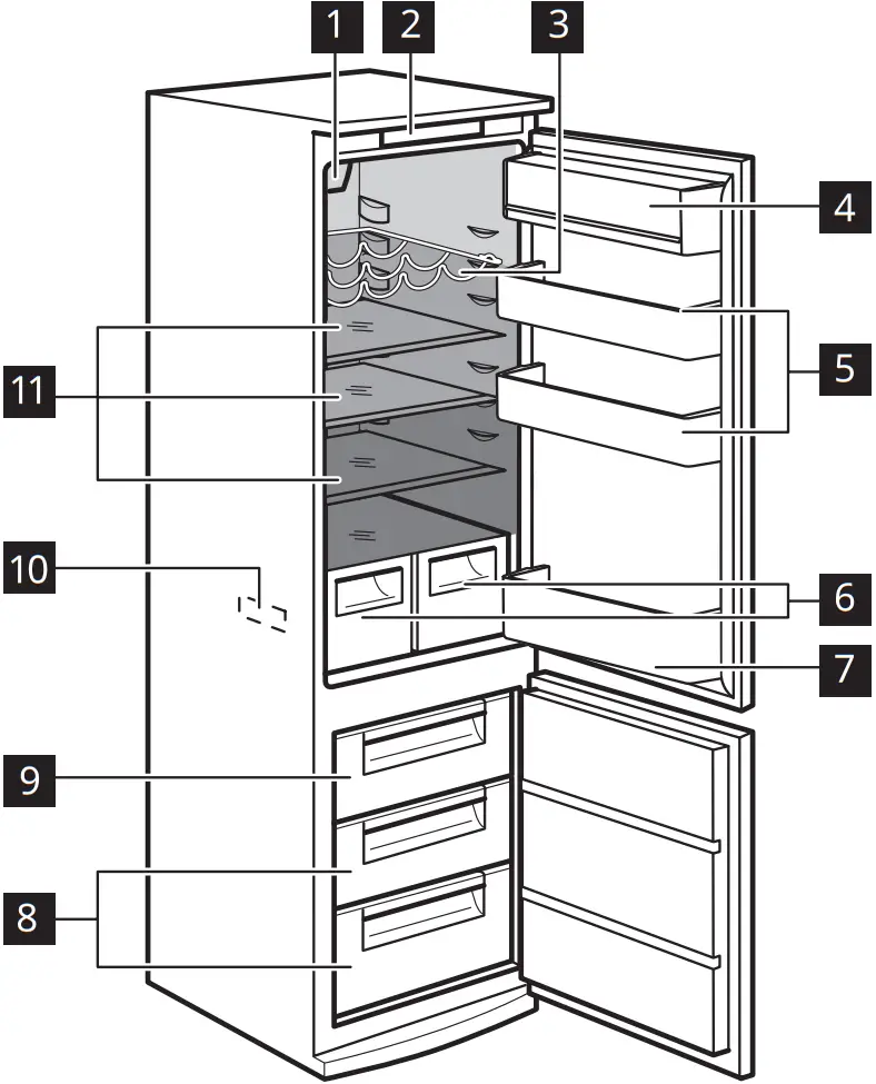 ikea 700 integrated isande Fridge freezer - Product description