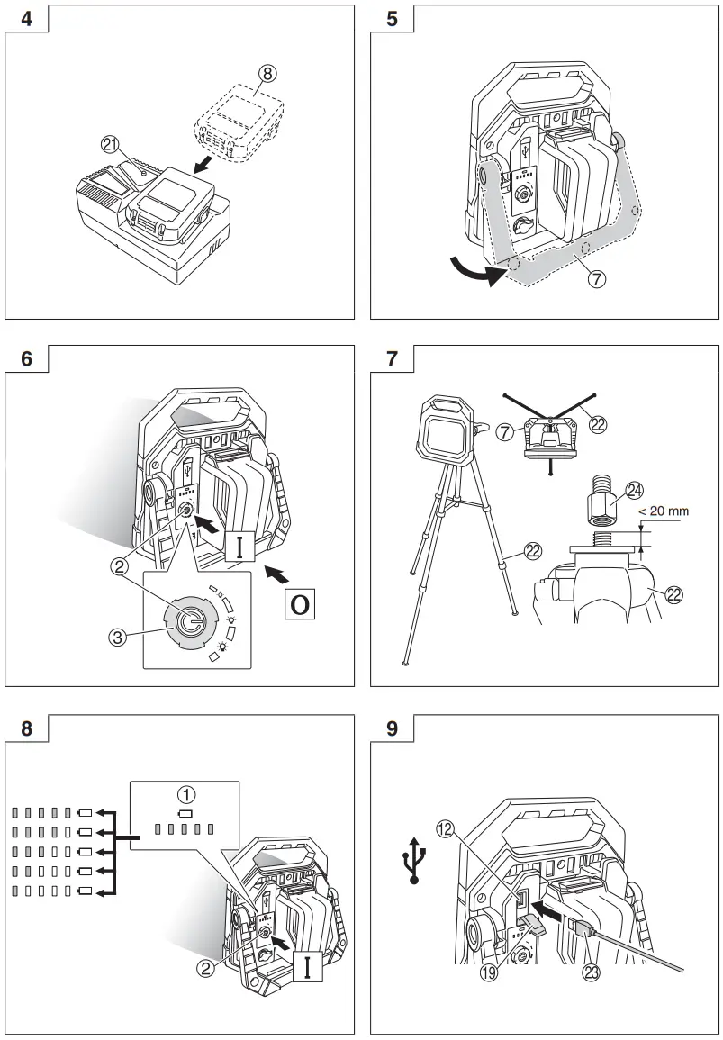 HiKOKI UB18DD 18V Cordless Work Light - fig 1
