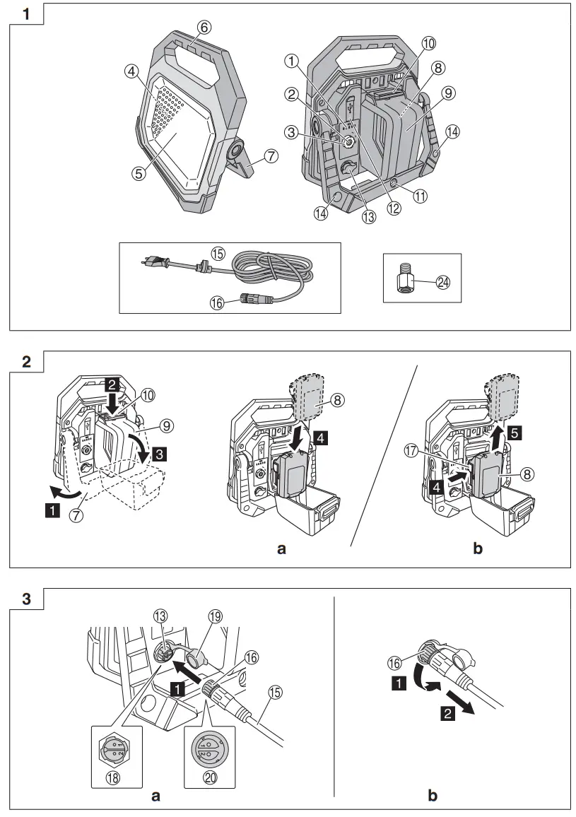 HiKOKI UB18DD 18V Cordless Work Light - fig