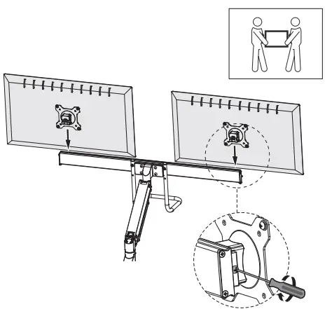 Neomounts NM-D775DXBLACK Monitor Desk Mount 12