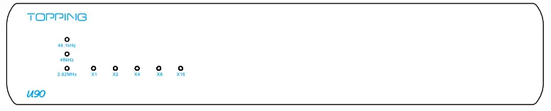 TOPPING U90 High Performance USB Audio Bridge - font panel