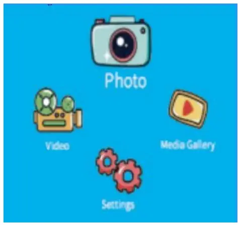 kogan KAKIPCAMYA Kids Pocket Action Camera - Main menu