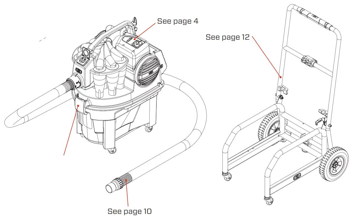 iQ POWER TOOLS iQ426HEPA US Cyclonic Dust Extractor - VACUUM SYSTEM