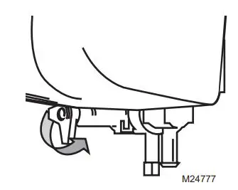 Honeywell TrueSTEAM Owner’s Manual - Turn the manual shutoff valve at the bottom of the tank to the “Unlock” position