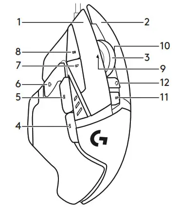 Logitech G502 HERO - 11 fully