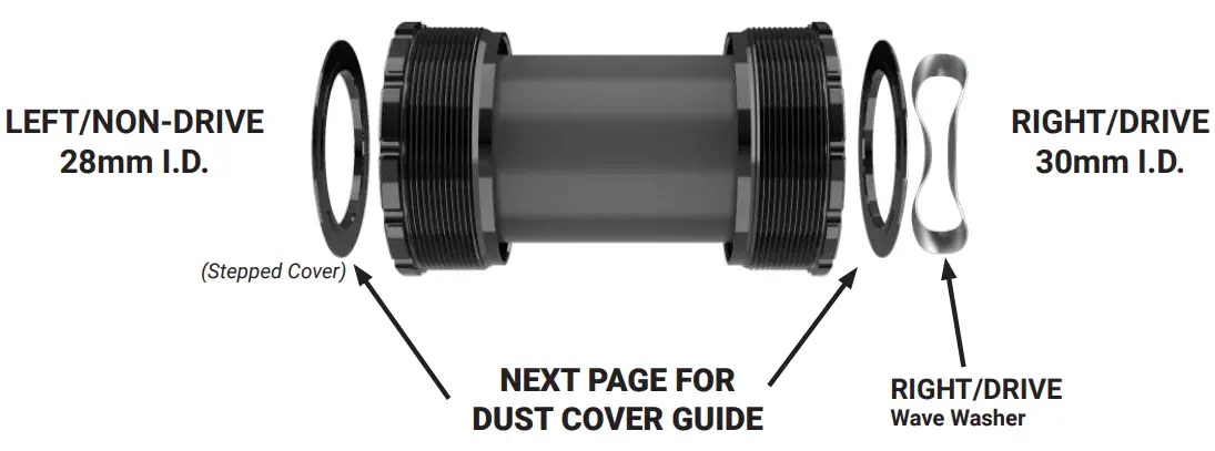 PRAXIS M30 T47 I.B. Spindle Based Crank parts 3