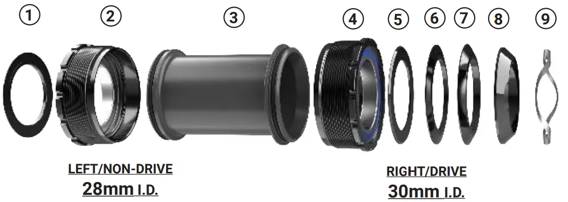 PRAXIS M30 T47 I.B. Spindle Based Crank parts