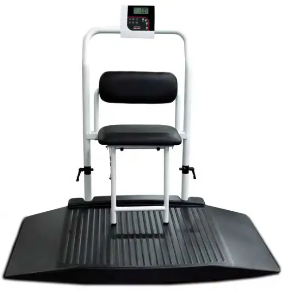 RICE LAKE 350-10-4 Dual Ramp Wheelchair Scale with Seat