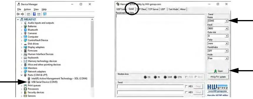 Serial Port Connection