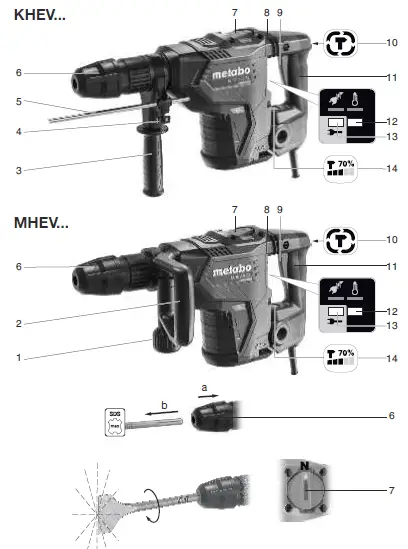 metabo-KHEV-5-40-BL-40mm-SDS-Max-Rotary-Hammer Drill-1