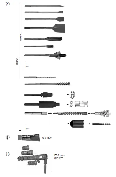 metabo-KHEV-5-40-BL-40mm-SDS-Max-Rotary-Hammer Drill-2
