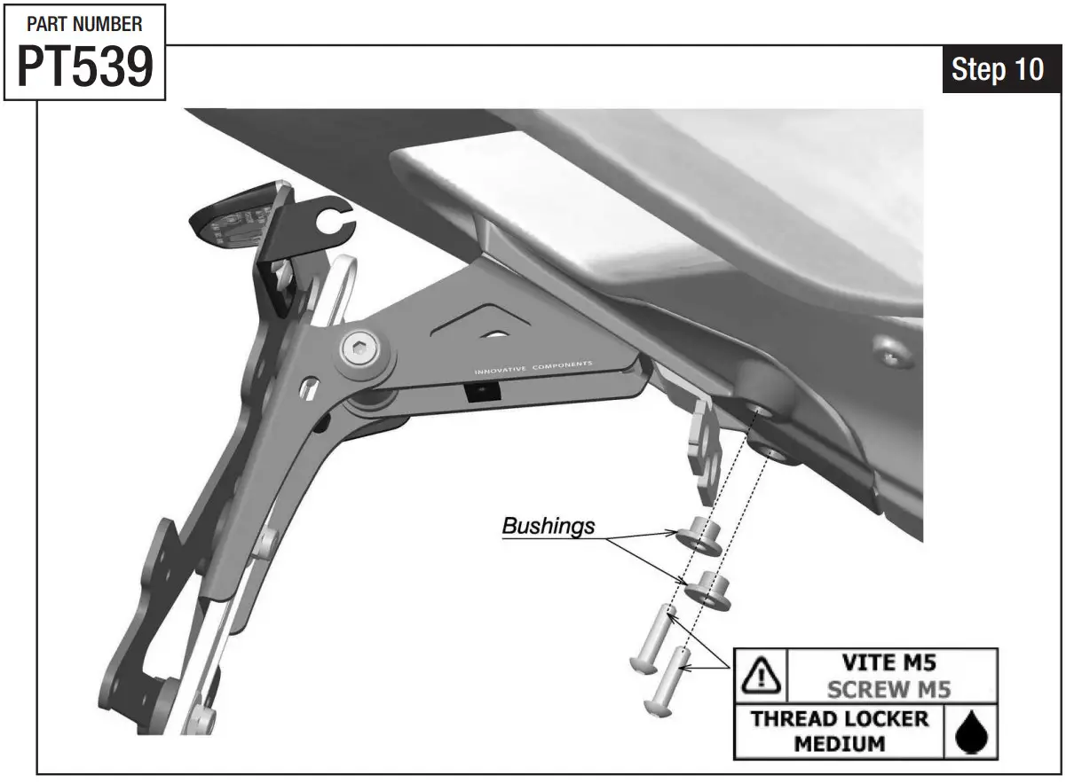 rizoma PT539 Fox License Plate Support Kit - Figure 13