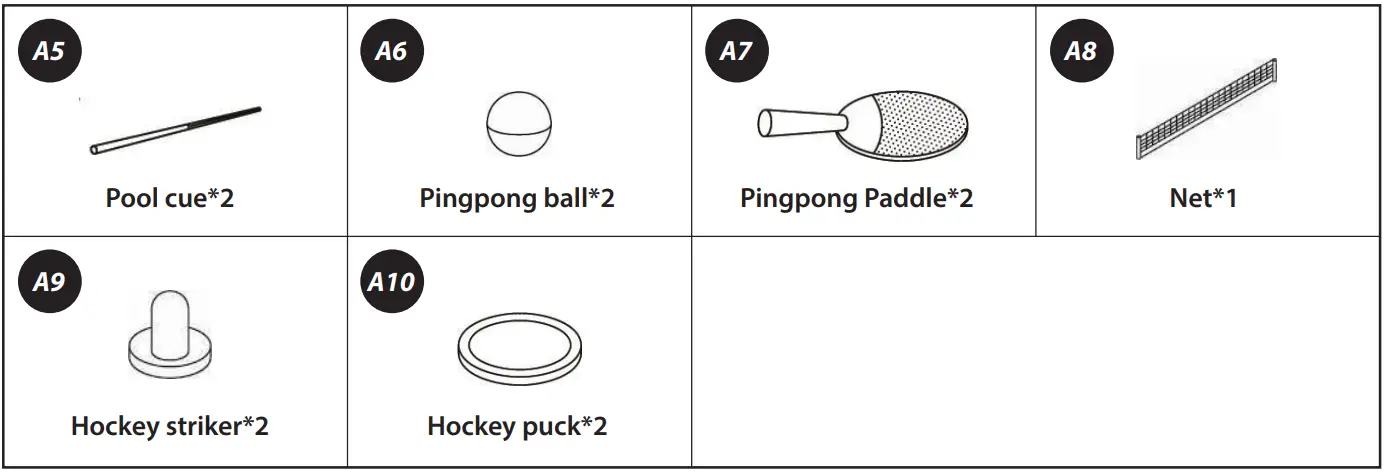 serenelife SLMTGTBL41 4 In 1 Multi Function Game Table - fig 1