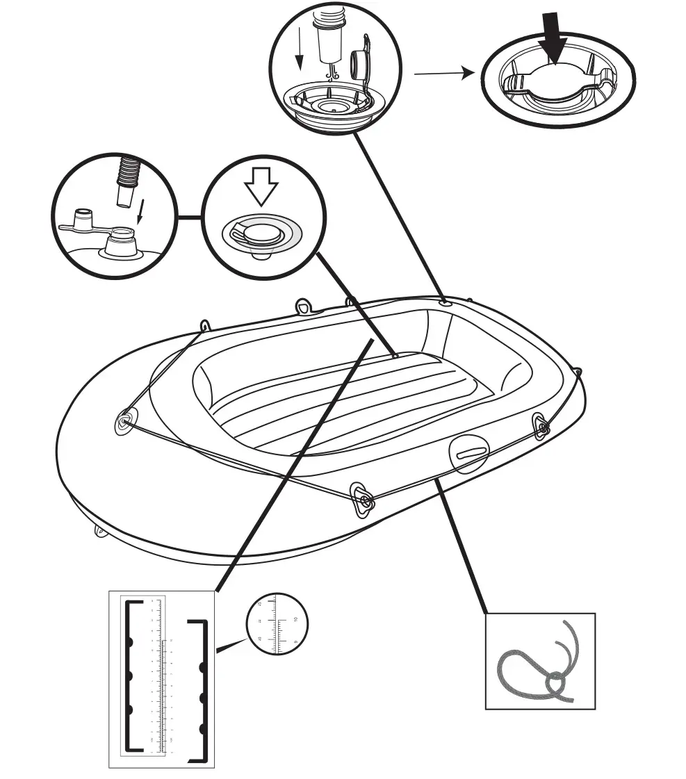 Bestway 43044016 Raft Boat Set RX-3000 - ASSEMBLING OF THE BOAT