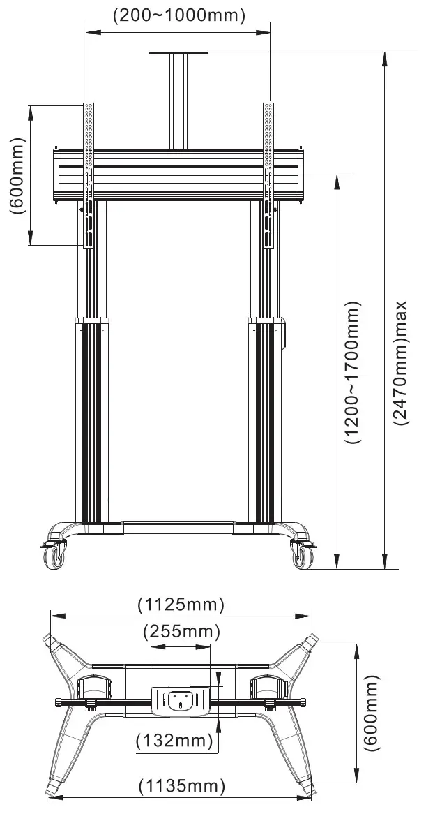 multibrackets 7350105213120 M Motorized Public Floorstand Dual Pillar 180 HD - FIGURE 17