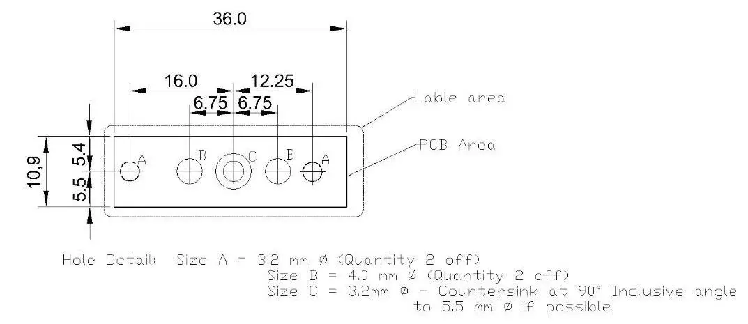 bhi NEDSP1962 KBD Noise Cancellation Module - Physical Dimensions 2