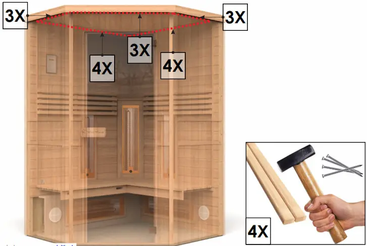 InfraWave RR-130 PENTAGON Infrared Sauna - 24