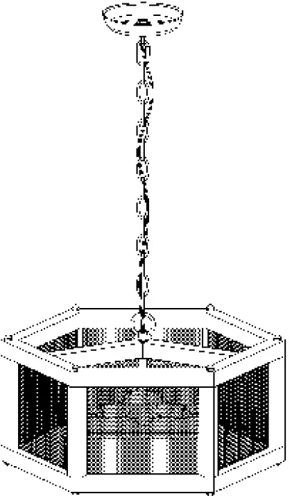 Uolfin EQRREF-LWS23884-47 Natural 3-Light Farmhouse Cage Chandelier 01