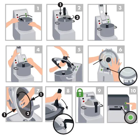 robot coupe Blixer 8 Commercial Food Processor - Switching on and using the mixer