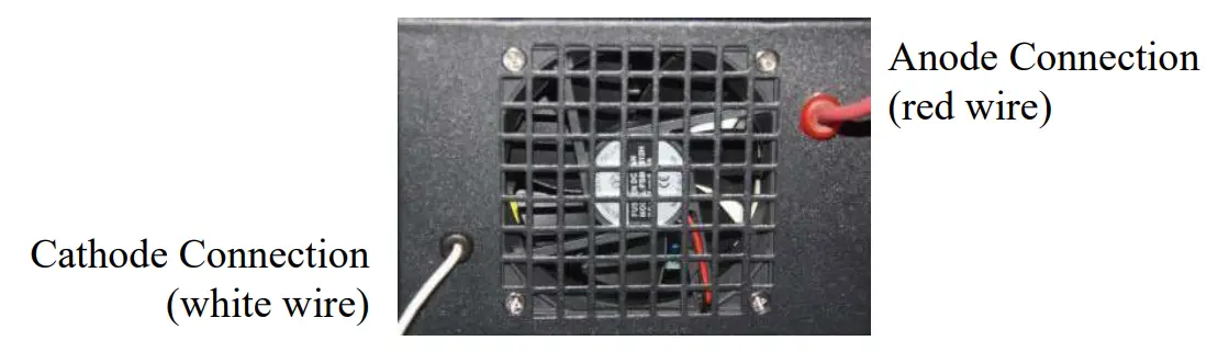 OMTech MYJG-80W Laser Power Supply high-voltage anode wire and its connections