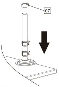 Fasten the locating ring